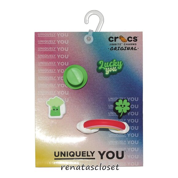 Crocs Jibbitz 5-pk Luck of the Irish Shoe Charms Set NWT/NIP - Picture 1 of 7